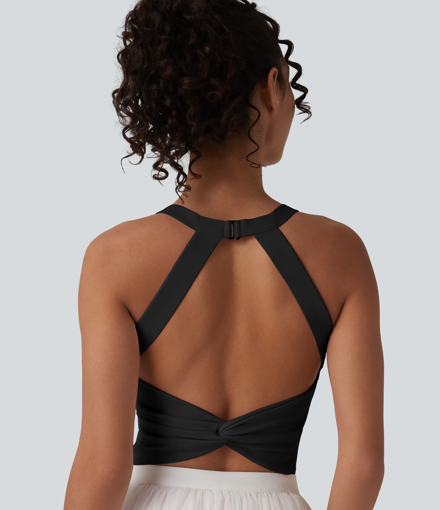SoftlyZero™ Airy Twisted Backless Adjustable Buckle U-Neck Sleeveless Built-in Bra Cool Touch Casual Bodysuit