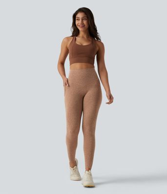 Halara UltraSculpt™ Leopard Print High Waisted Tummy Control Shaping Running 7/8 Leggings with Pockets Halara UltraSculpt™ Leopard Print High Waisted Tummy Control Shaping Running 7/8 Leggings with Pockets