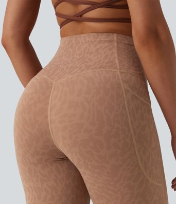 Halara UltraSculpt™ Leopard Print High Waisted Tummy Control Shaping Running 7/8 Leggings with Pockets Halara UltraSculpt™ Leopard Print High Waisted Tummy Control Shaping Running 7/8 Leggings with Pockets