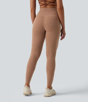 Halara UltraSculpt™ Leopard Print High Waisted Tummy Control Shaping Running 7/8 Leggings with Pockets Halara UltraSculpt™ Leopard Print High Waisted Tummy Control Shaping Running 7/8 Leggings with Pockets