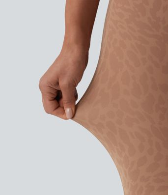 Halara UltraSculpt™ Leopard Print High Waisted Tummy Control Shaping Running 7/8 Leggings with Pockets Halara UltraSculpt™ Leopard Print High Waisted Tummy Control Shaping Running 7/8 Leggings with Pockets