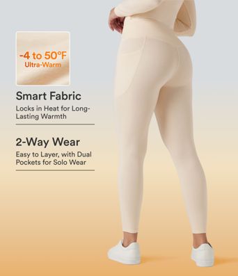 Halara HeatCore High Waisted Casual Warming Leggings with Pockets