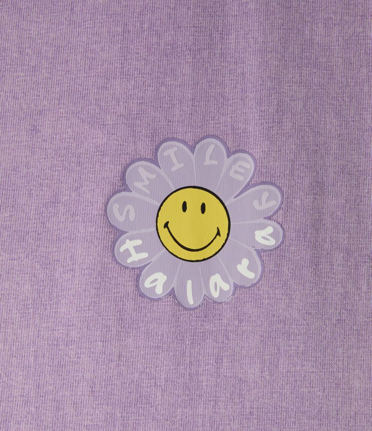Halara X Smiley® - Lässiges T-Shirt aus Baumwolle mit Rundhalsausschnitt und kurzen Ärmeln Halara X Smiley® - Lässiges T-Shirt aus Baumwolle mit Rundhalsausschnitt und kurzen Ärmeln