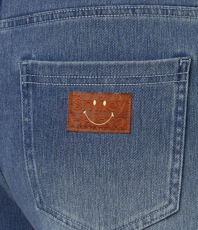 Halara X Smiley Halara Flex™ High Waisted Baggy Wide Leg Washed Casual Jeans with Pockets