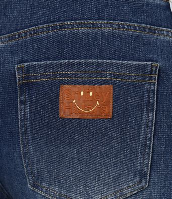 Halara X Smiley® Halara Flex™ High Waisted Baggy Wide Leg Washed Casual Jeans with Pockets