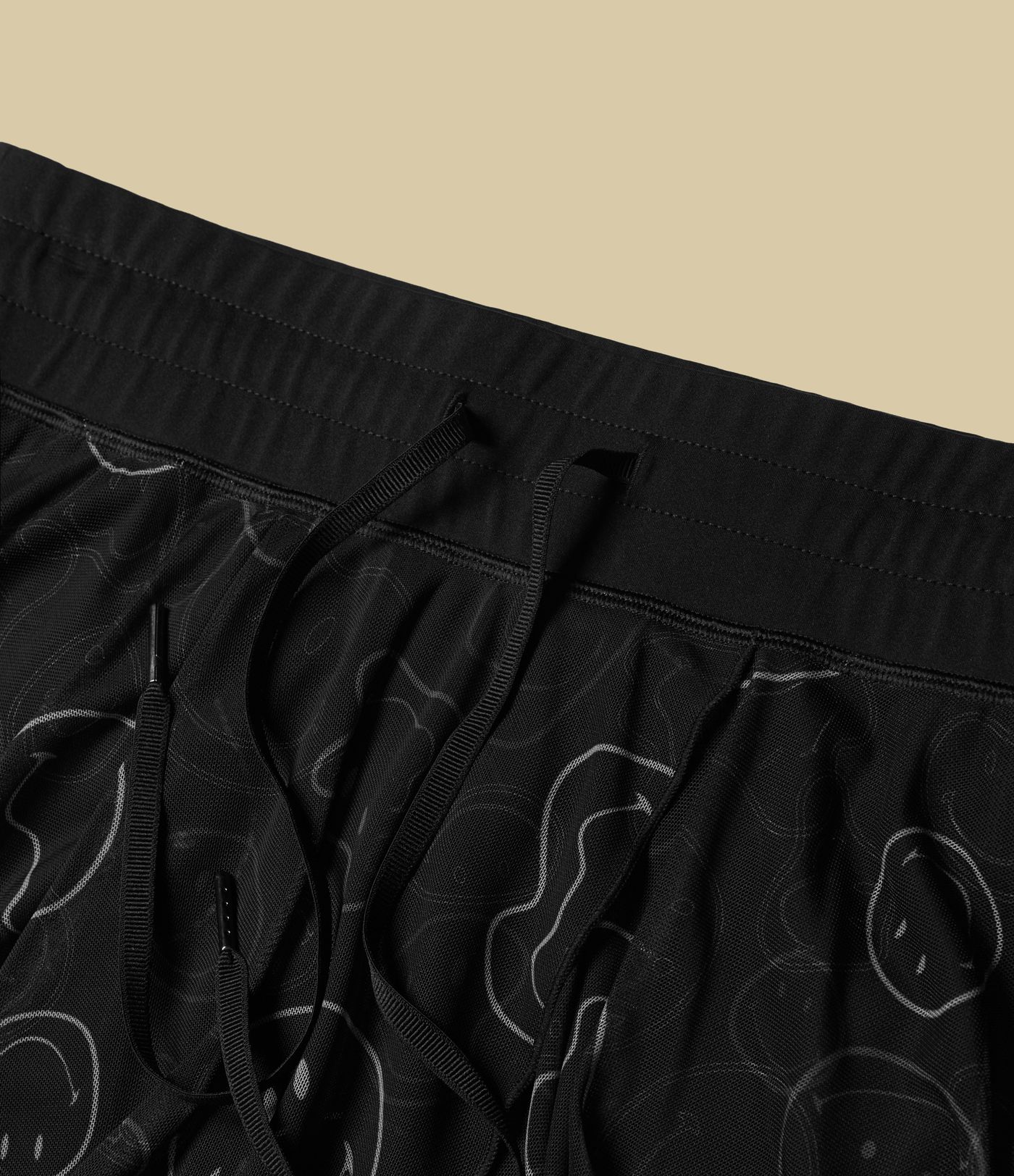 Halara X Smiley High Waisted Drawstring Contrast Mesh 2-in-1 Flowy Mini Flare Dance Skirt with Pockets