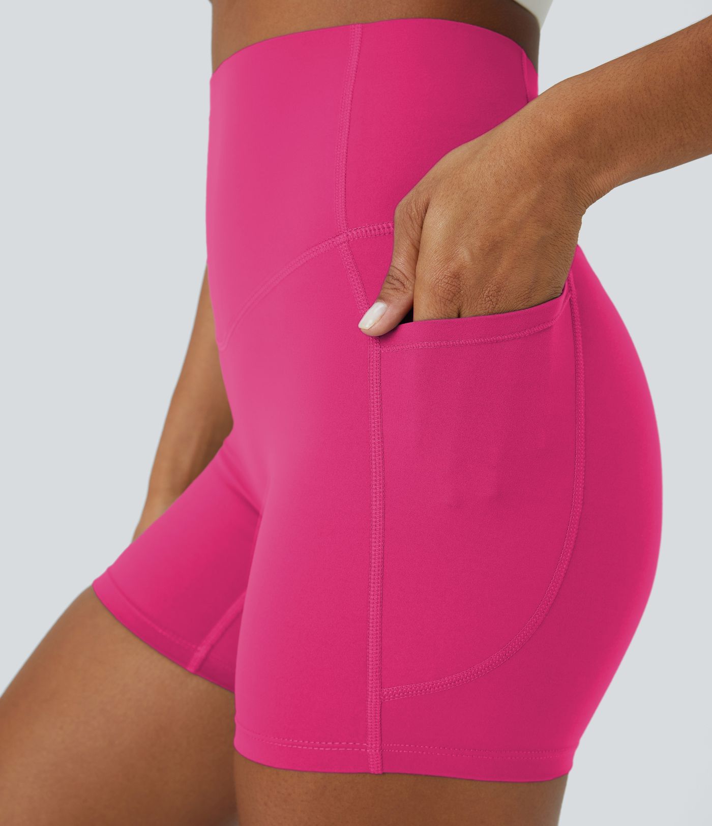 Halara UltraSculpt™ High Waisted Tummy Control Side Pocket Shaping Training Biker Shorts 5''