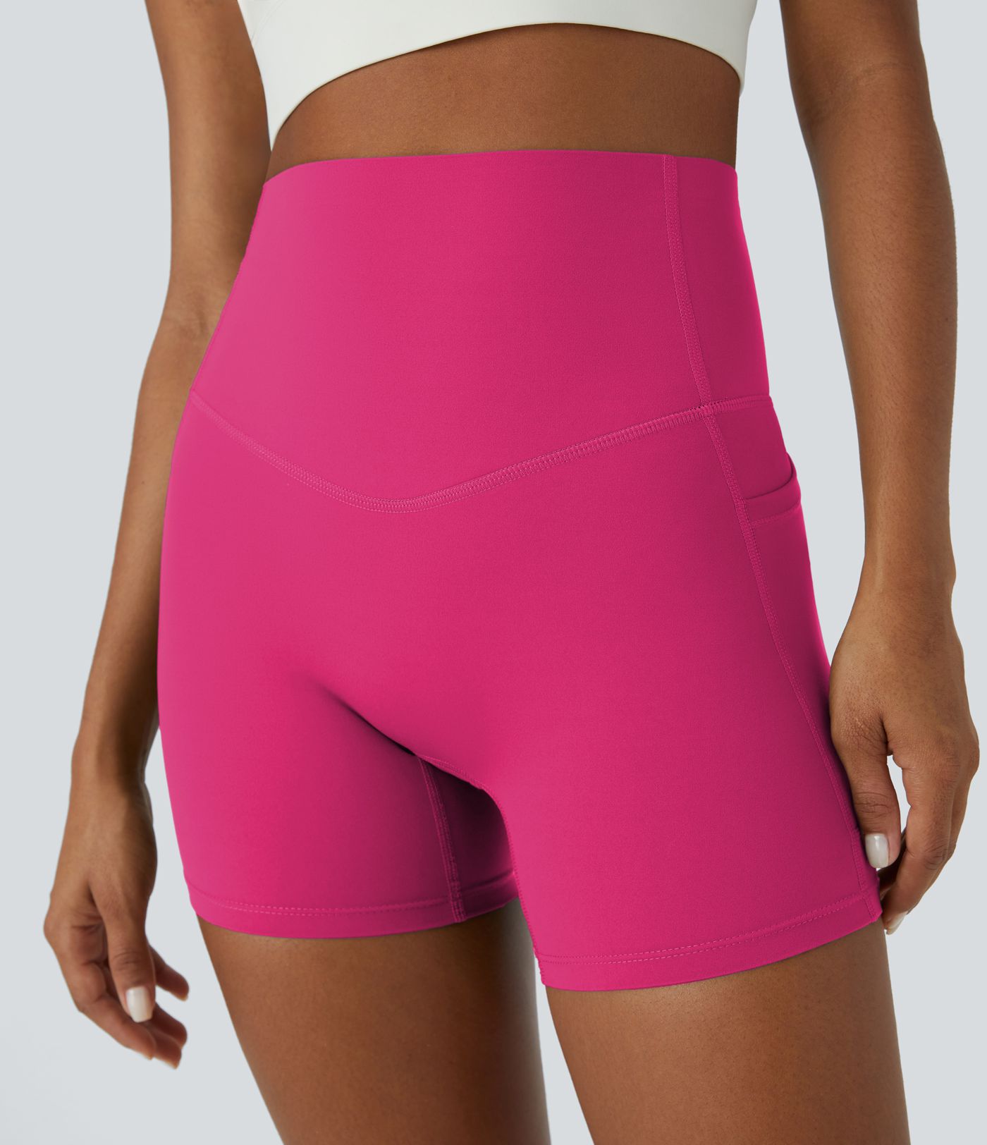 Halara UltraSculpt™ High Waisted Tummy Control Side Pocket Shaping Training Biker Shorts 5''