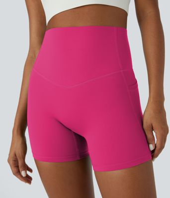 Halara UltraSculpt™ High Waisted Tummy Control Side Pocket Shaping Training Biker Shorts 5''