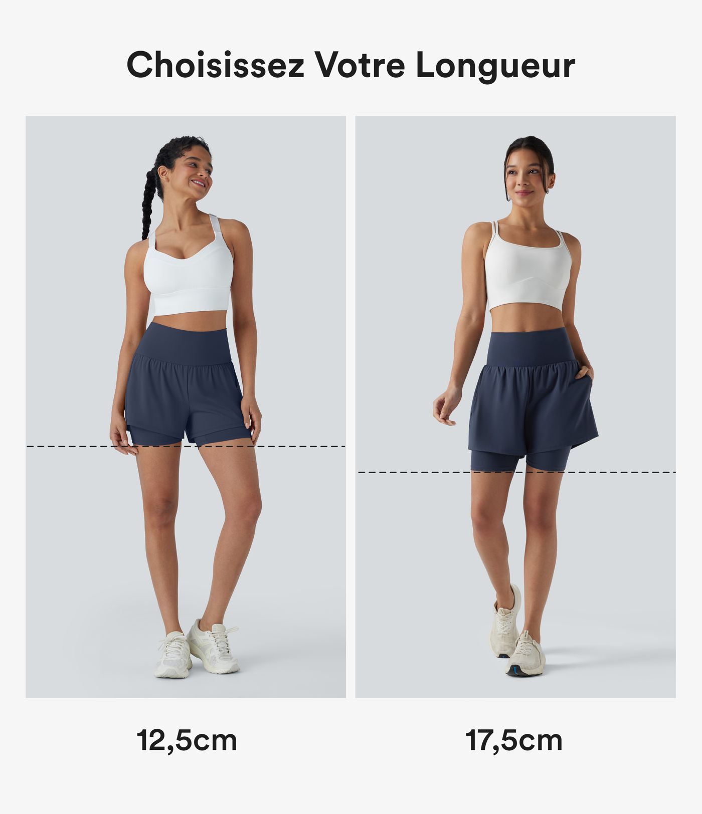 Short de yoga SoftlyZero™ Airy 2-en-1 taille ultra-haute toucher frais 17,5 cm avec poches