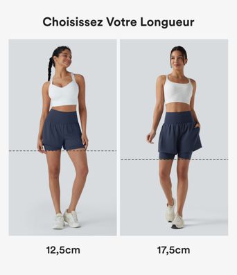 Short de yoga SoftlyZero™ Airy 2-en-1 taille ultra-haute toucher frais 17,5 cm avec poches