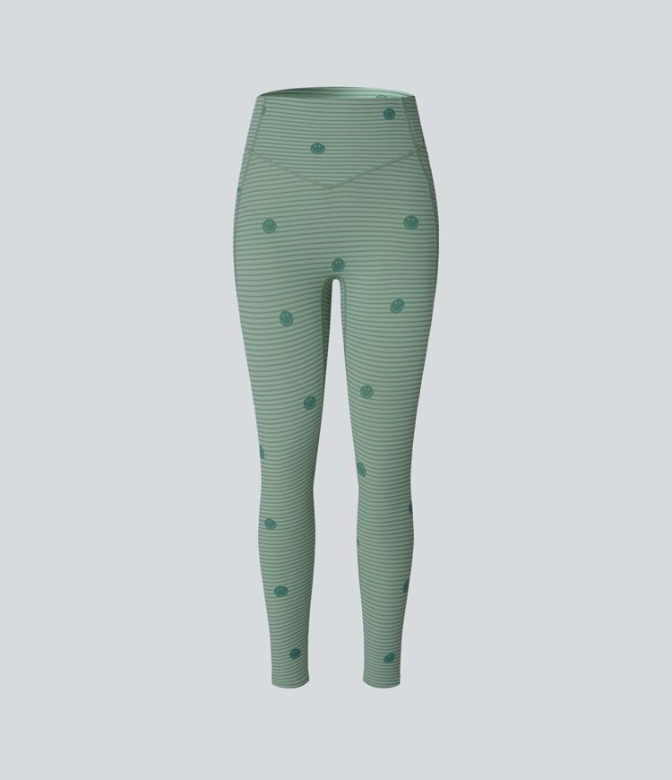 Halara X Smiley® Halara UltraSculpt™ - Formende Workout-Leggings mit hohem Bund, Seitentaschen, Booty-Scrunch und Bauchkontrolle