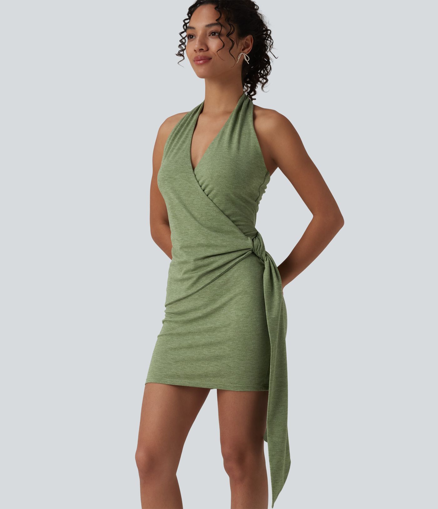 Halter Bodycon Micro Mini Dress