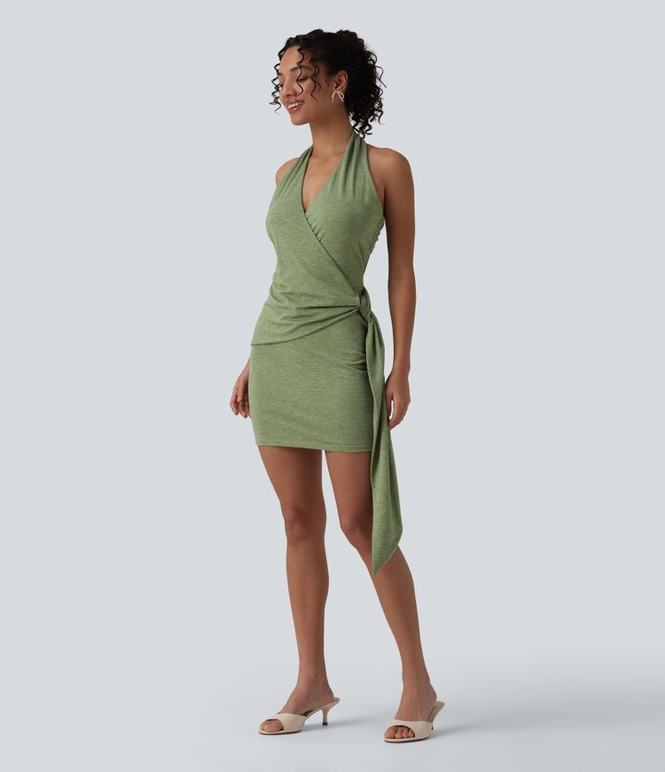 Halter Bodycon Micro Mini Dress