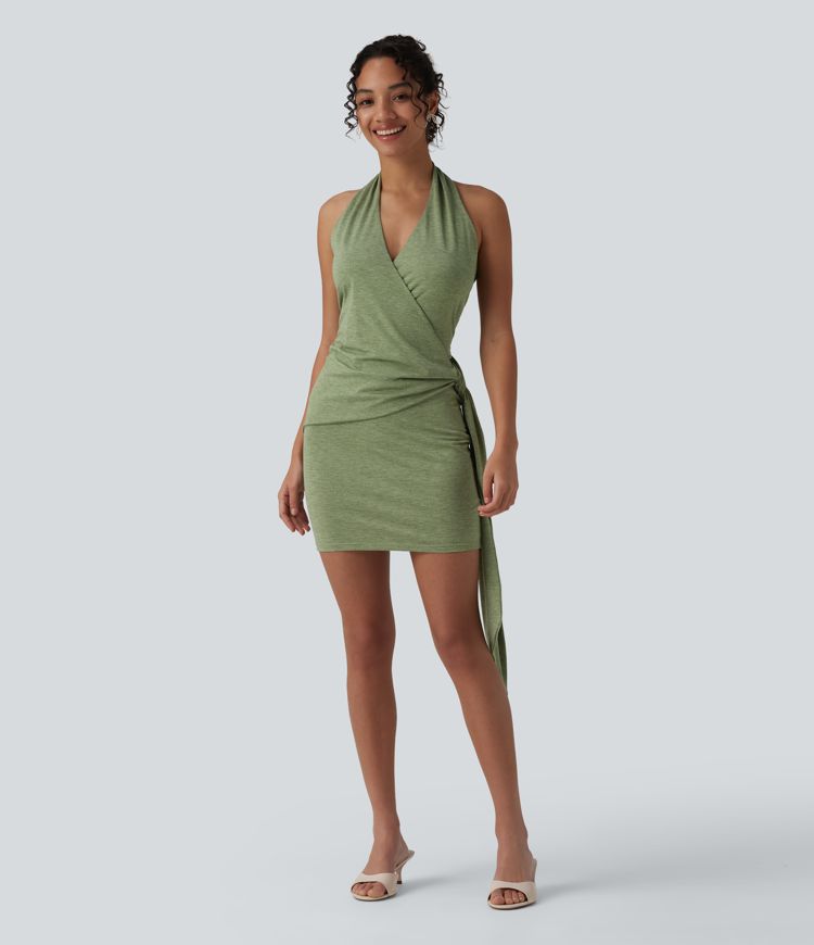 Halter Bodycon Micro Mini Dress