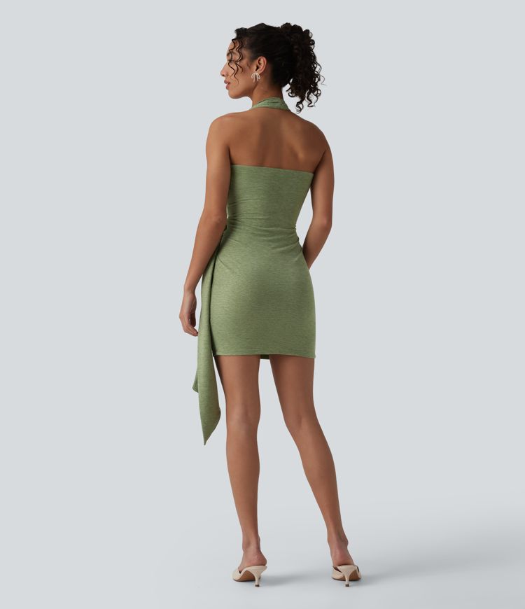 Halter Bodycon Micro Mini Dress