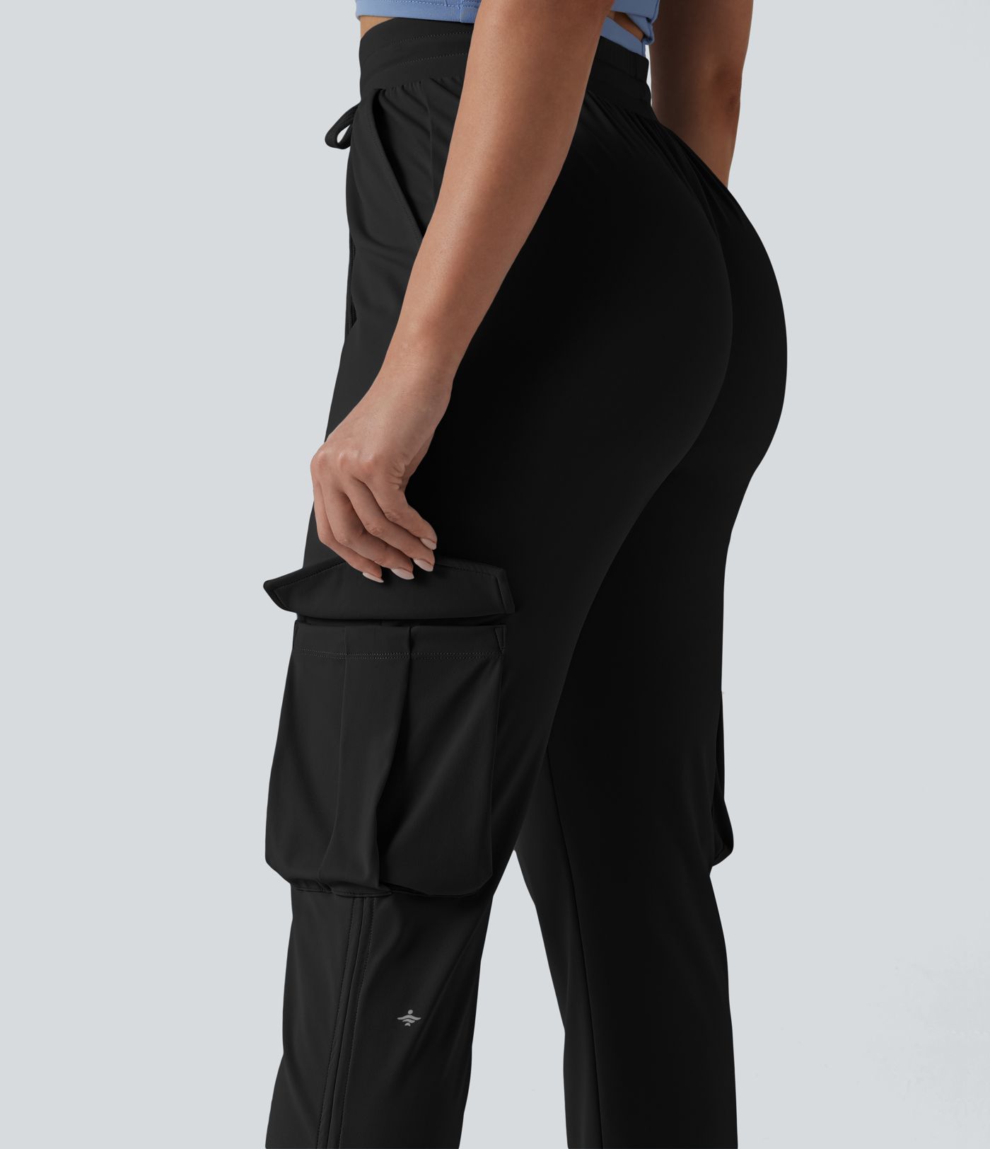Pantalon cargo de sport SoftlyZero™ Airy taille mi-haute à cordon, effet frais, avec poches, UPF 50+