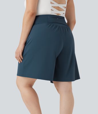 Bermuda yoga grande taille SoftlyZero™ Airy taille haute toucher frais avec poches Bermuda yoga grande taille SoftlyZero™ Airy taille haute toucher frais avec poches