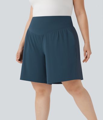 Bermuda yoga grande taille SoftlyZero™ Airy taille haute toucher frais avec poches Bermuda yoga grande taille SoftlyZero™ Airy taille haute toucher frais avec poches