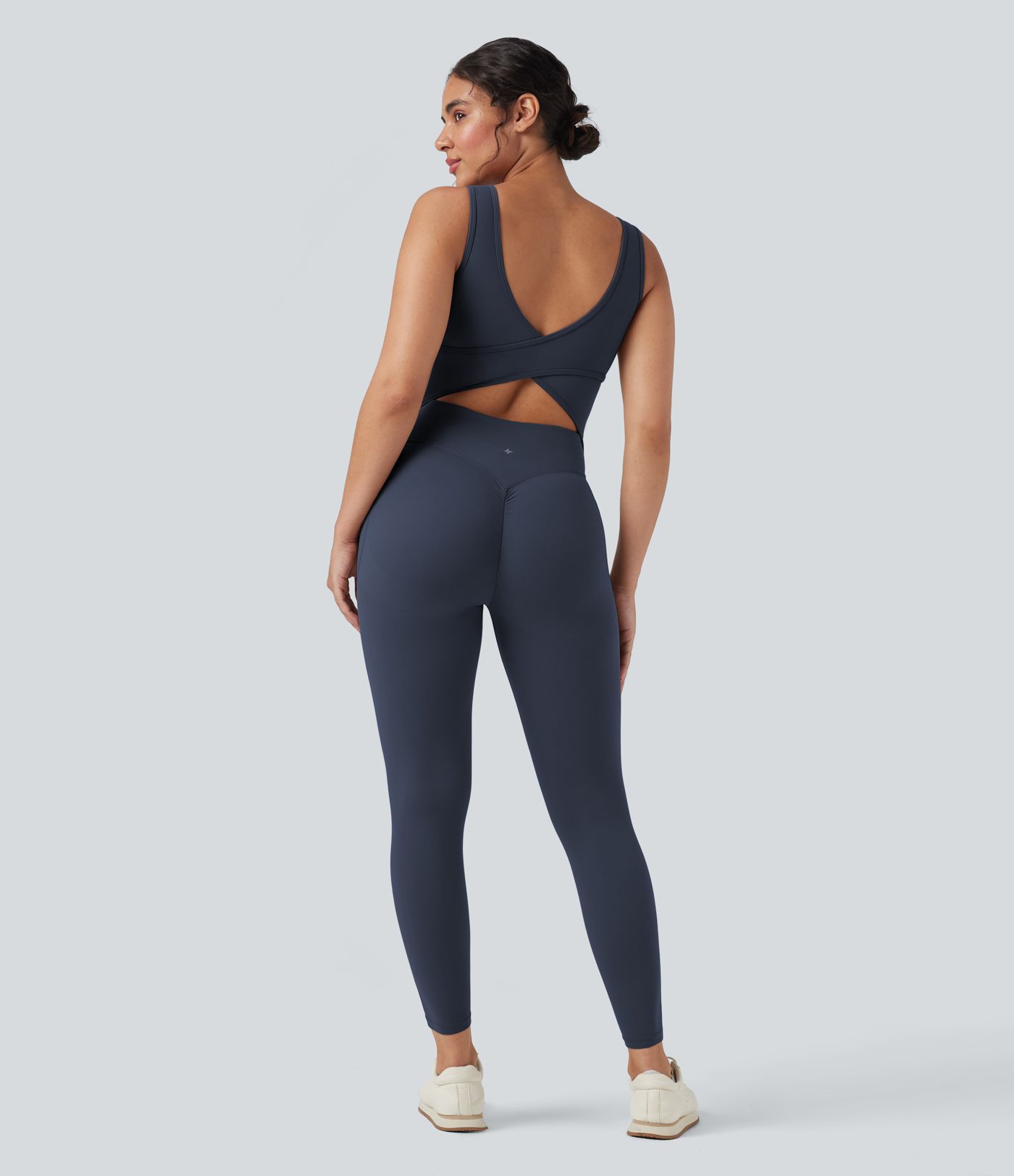 Halara UltraSculpt™ V Neck Butt Lifting Workout Jumpsuit with Pockets