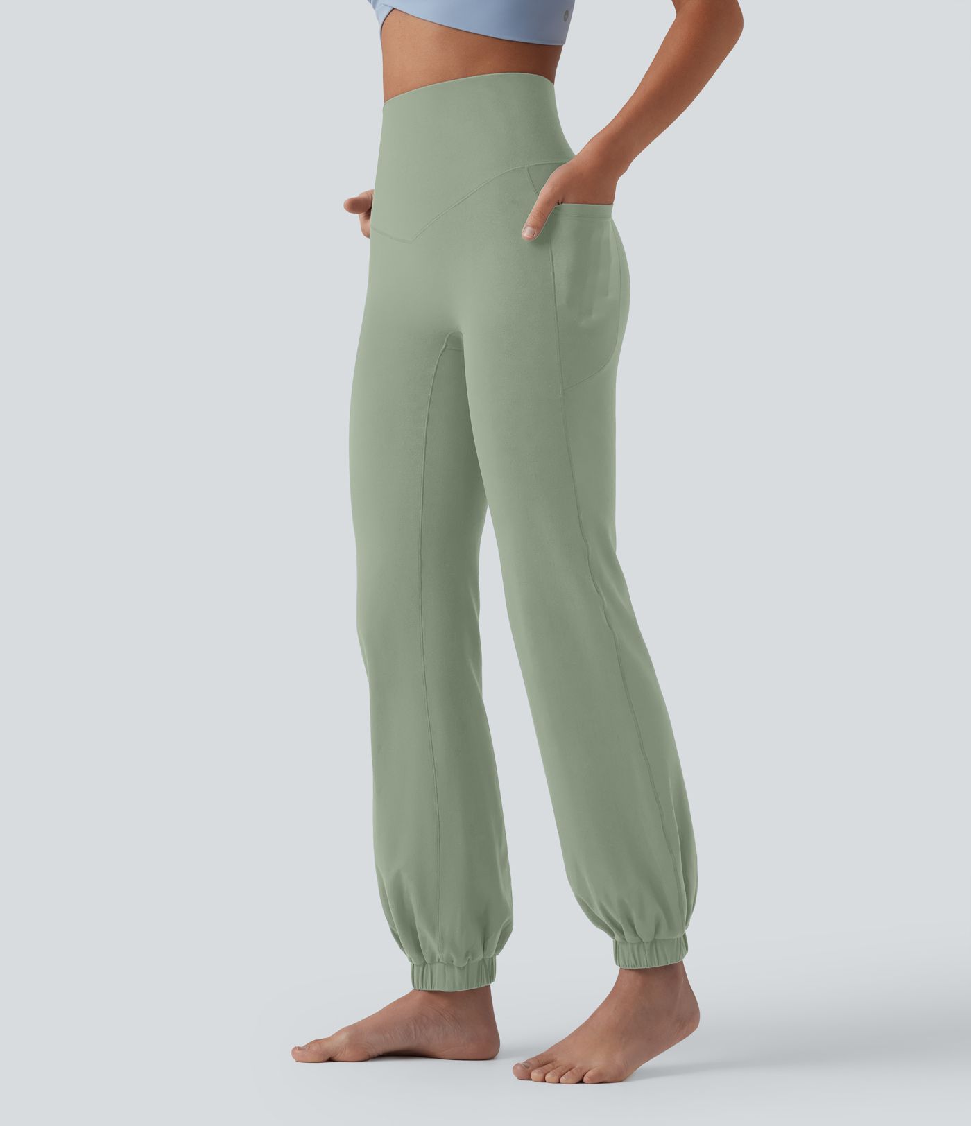 SoftlyZero™ High Waisted Tummy Control Dance Balloon Joggers with Pockets