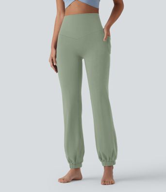 SoftlyZero™ High Waisted Tummy Control Dance Balloon Joggers with Pockets