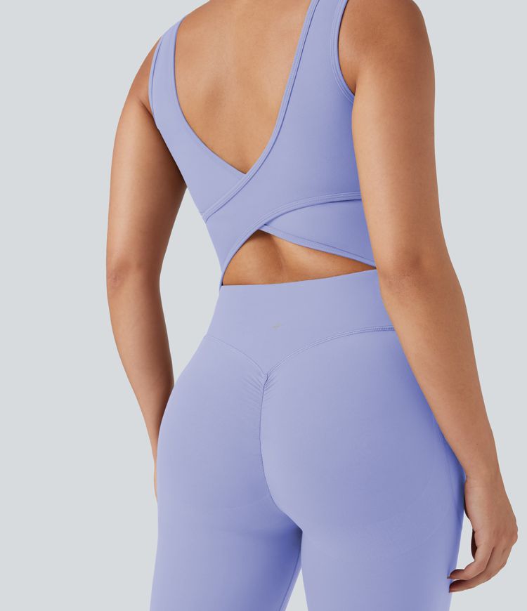 Combinaison d'entraînement Halara UltraSculpt™ col V effet push-up avec poches