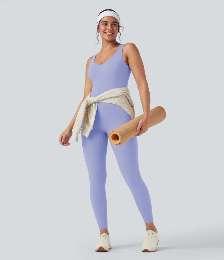 Combinaison d'entraînement Halara UltraSculpt™ col V effet push-up avec poches