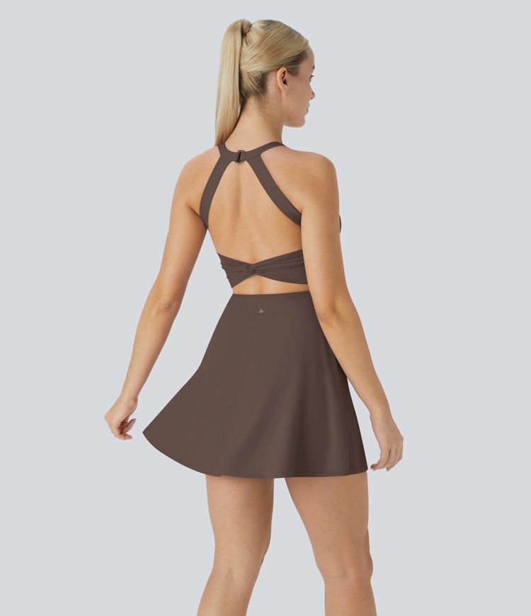 SoftlyZero™ Airy Backless Twisted Cool Touch Dance Active Dress-Easy Peezy Edition