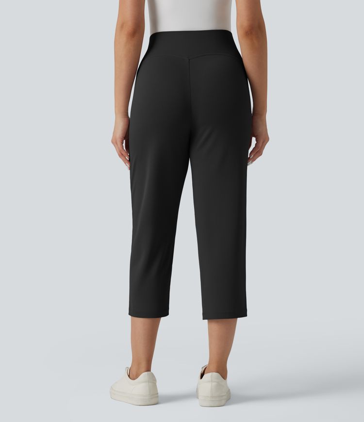 Halara Flex™ High Waisted Straight Leg Cropped Work Pants with Pockets