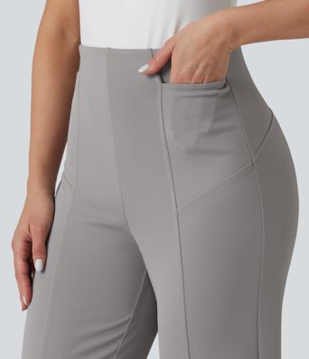 Halara Flex™ High Waisted Straight Leg Cropped Work Pants with Pockets
