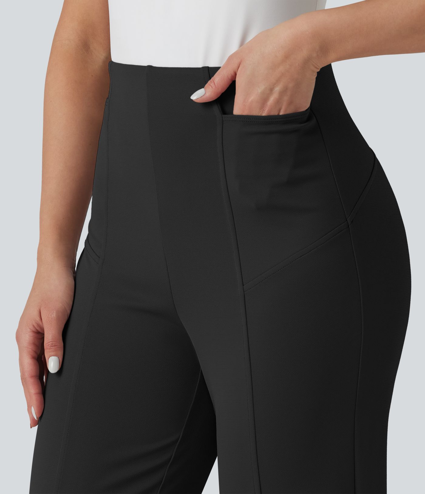 Halara Flex™ High Waisted Straight Leg Cropped Work Pants with Pockets