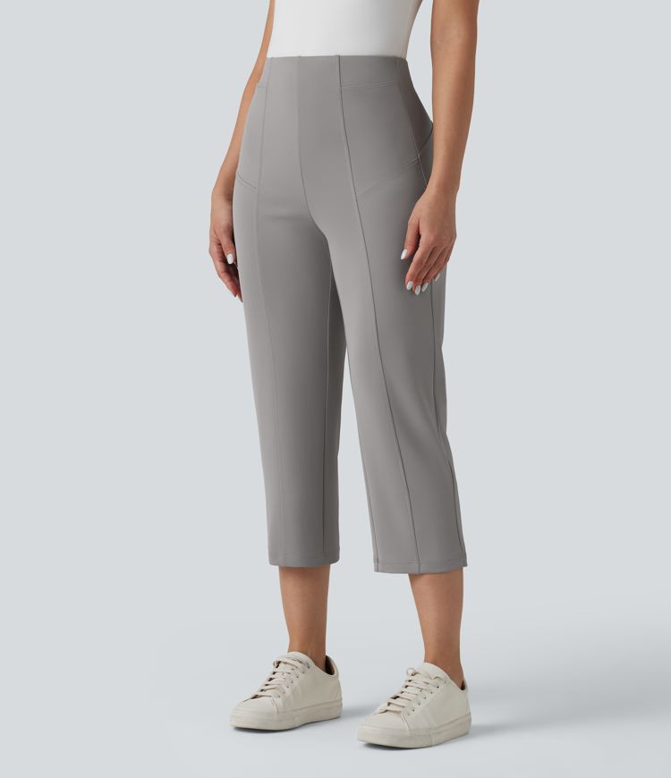 Halara Flex™ High Waisted Straight Leg Cropped Work Pants with Pockets