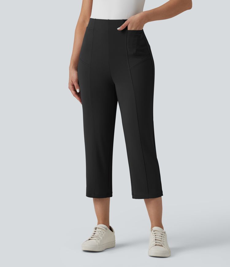 Halara Flex™ High Waisted Straight Leg Cropped Work Pants with Pockets