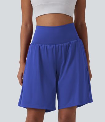 SoftlyZero™ Airy Super High Waisted 2-in-1 Cool Touch Yoga Shorts 9" with Pockets