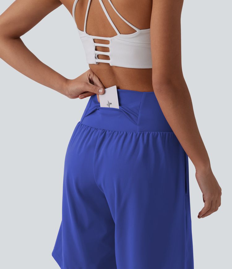 SoftlyZero™ Airy Super High Waisted 2-in-1 Cool Touch Yoga Shorts 9" with Pockets