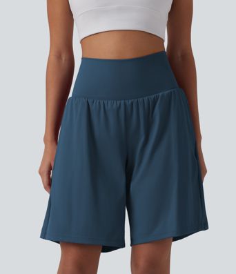 SoftlyZero™ Airy Super High Waisted 2-in-1 Cool Touch Yoga Shorts 9" with Pockets