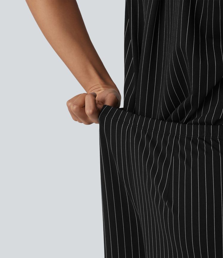 Combinaison chemise manches courtes bureau effet frais avec ceintures et poches, édition Easy Peezy