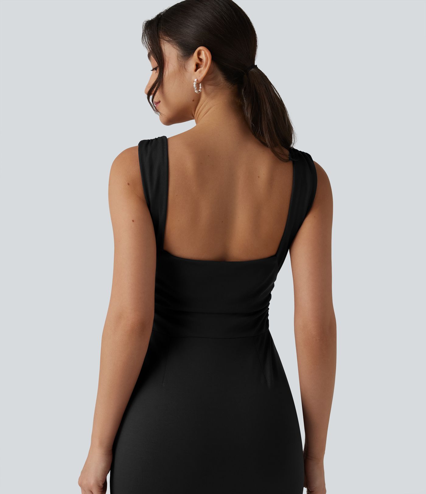 SculptKnit V Neck Built-in Bra Bodycon Maxi Dress