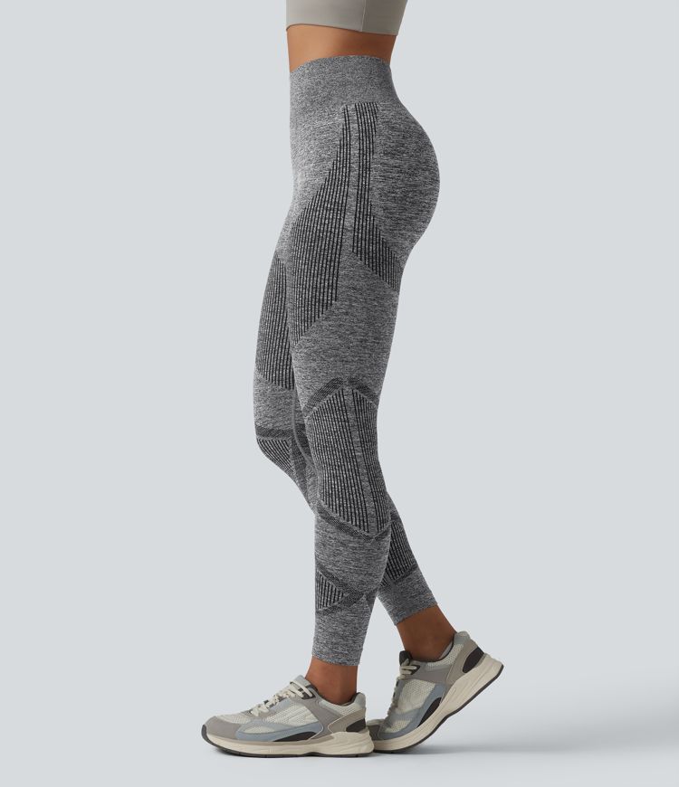 OneForm Seamless Flow High Waisted Heather Yoga Leggings