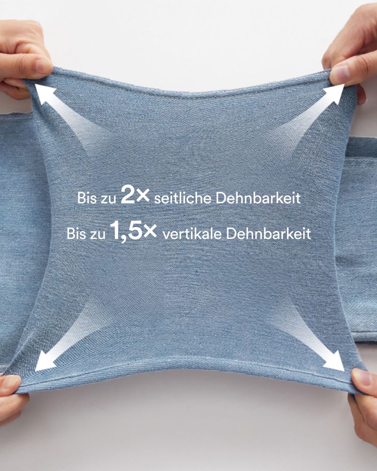 Halara Flex™ lässige Baggy-Hose aus elastischem Strickdenim mit mittelhohem Bund, Cargo-Seitentaschen und geradem Bein