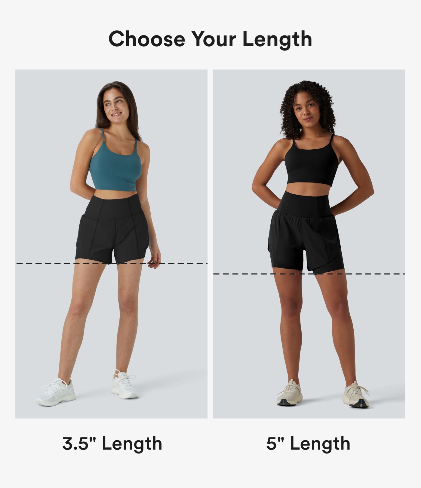 Breezeful™ Super High Waisted Curved Hem 2-in-1 Pocket Quick Dry Yoga Dolphin Running Shorts 3.5''