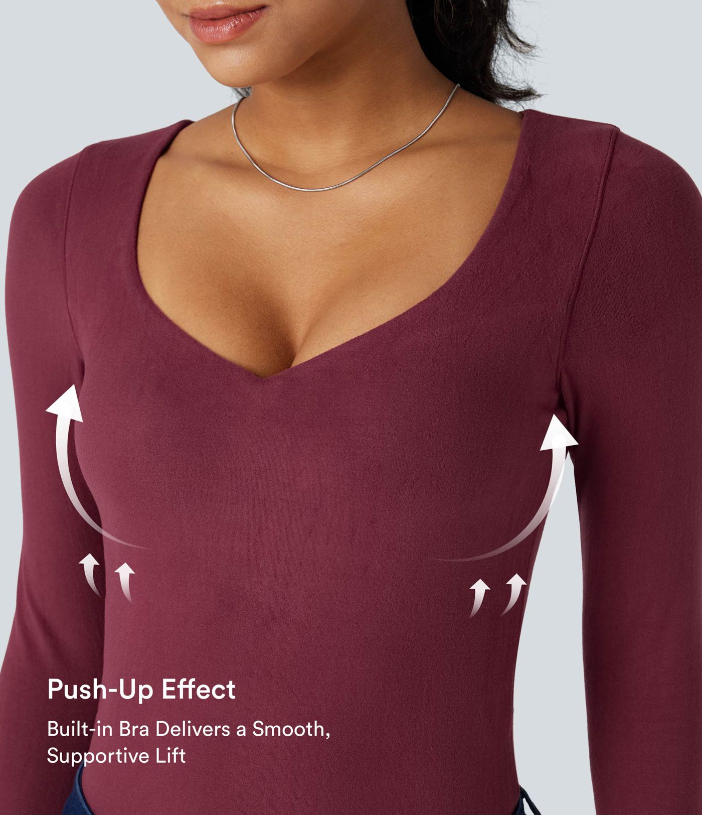Halara HeatCore Push-Up Long Sleeve Casual Warming Top A/B Cup