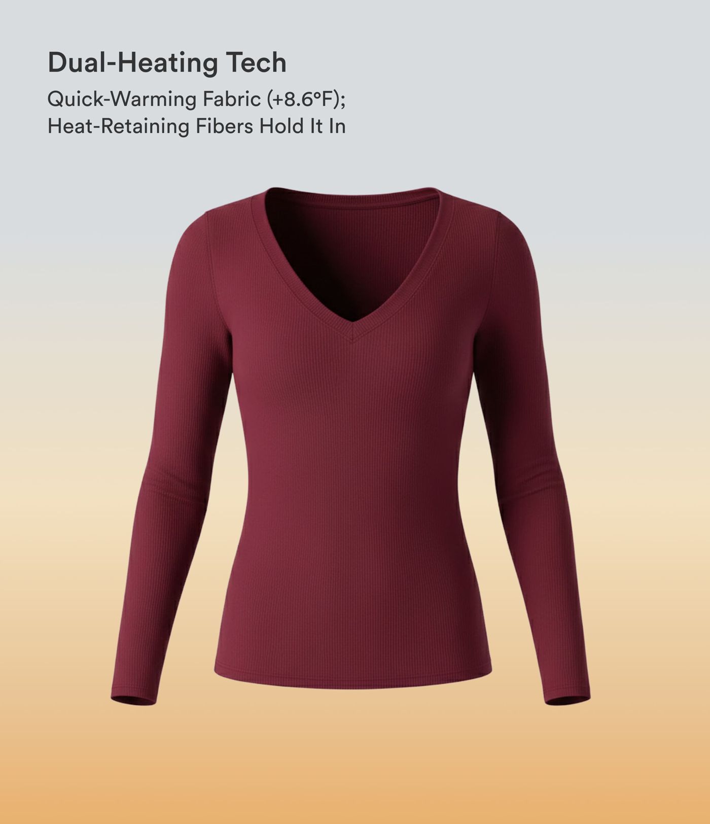 Halara HeatCore Push-Up Long Sleeve Casual Warming Top A/B Cup