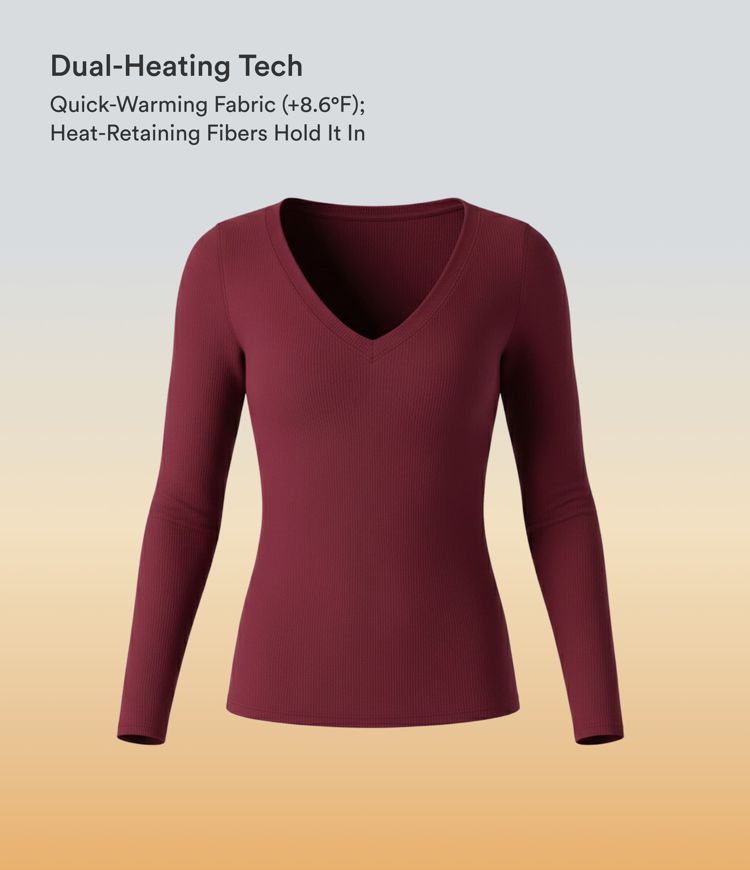 Halara HeatCore Push-Up Long Sleeve Casual Warming Top A/B Cup