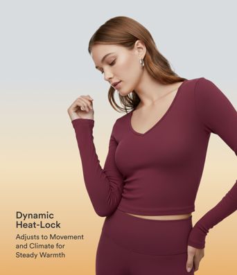 Halara HeatCore Push-Up Long Sleeve Casual Warming Top A/B Cup