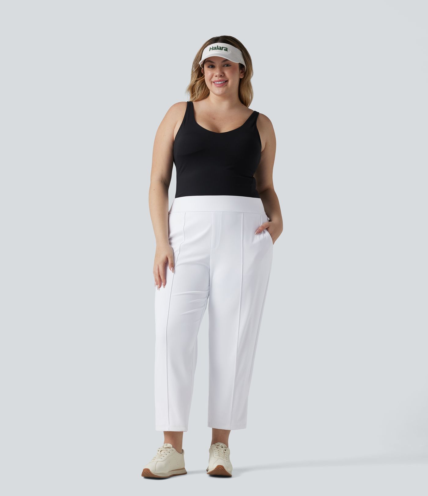 Pantalon de golf grande taille, taille haute, à séchage rapide, avec poches - T-shirt de golf - UPF40+