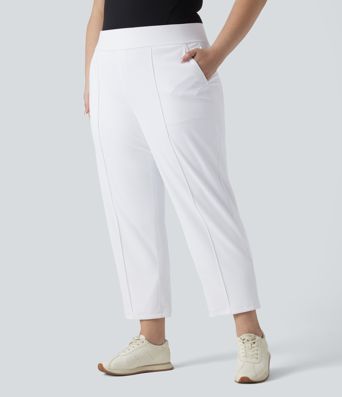 Pantalon de golf grande taille, taille haute, à séchage rapide, avec poches - T-shirt de golf - UPF40+