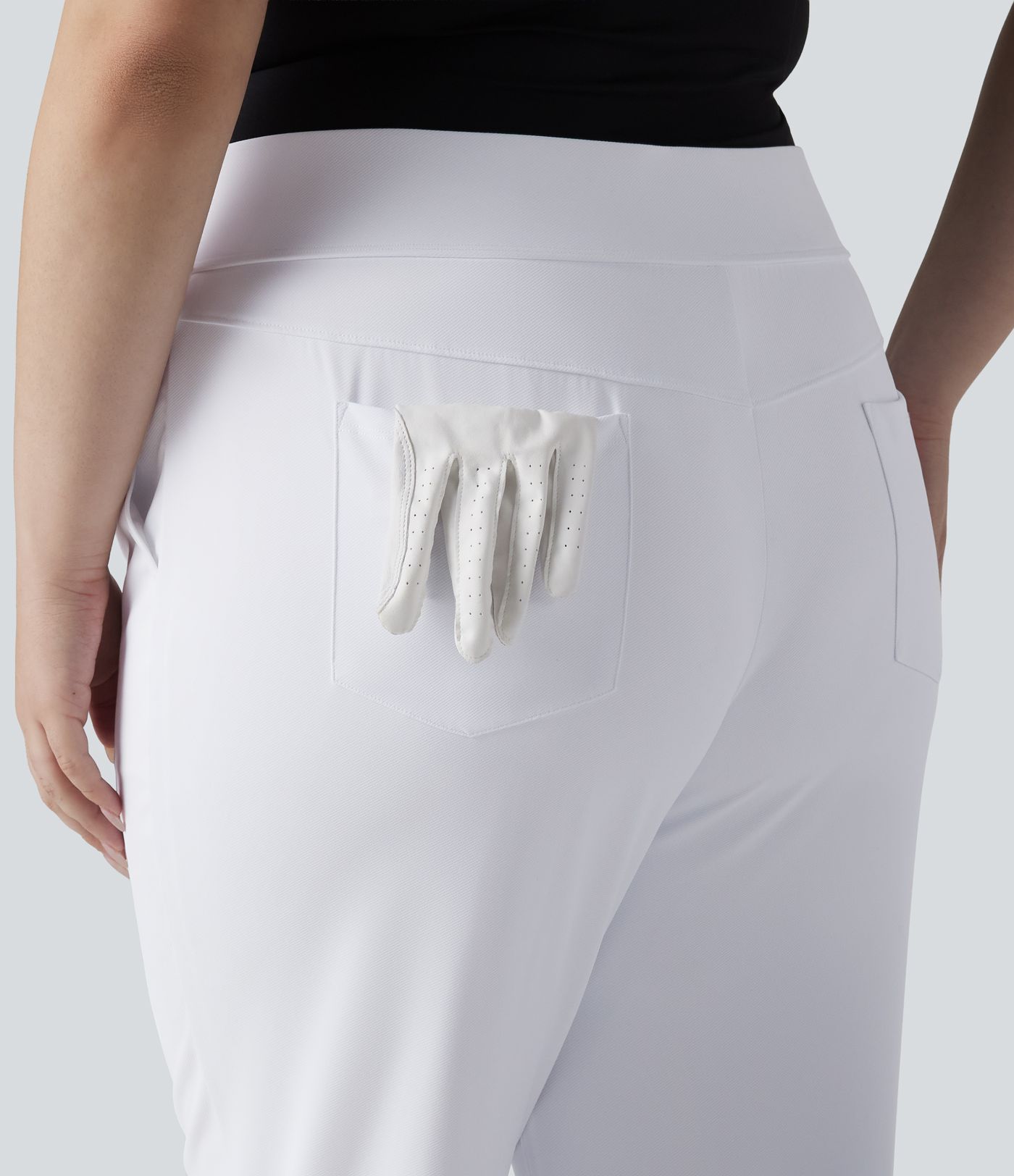 Pantalon de golf grande taille, taille haute, à séchage rapide, avec poches - T-shirt de golf - UPF40+