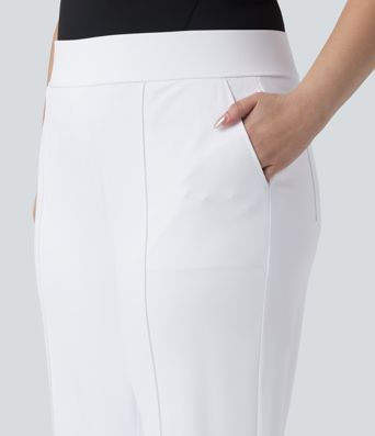 Pantalon de golf grande taille, taille haute, à séchage rapide, avec poches - T-shirt de golf - UPF40+